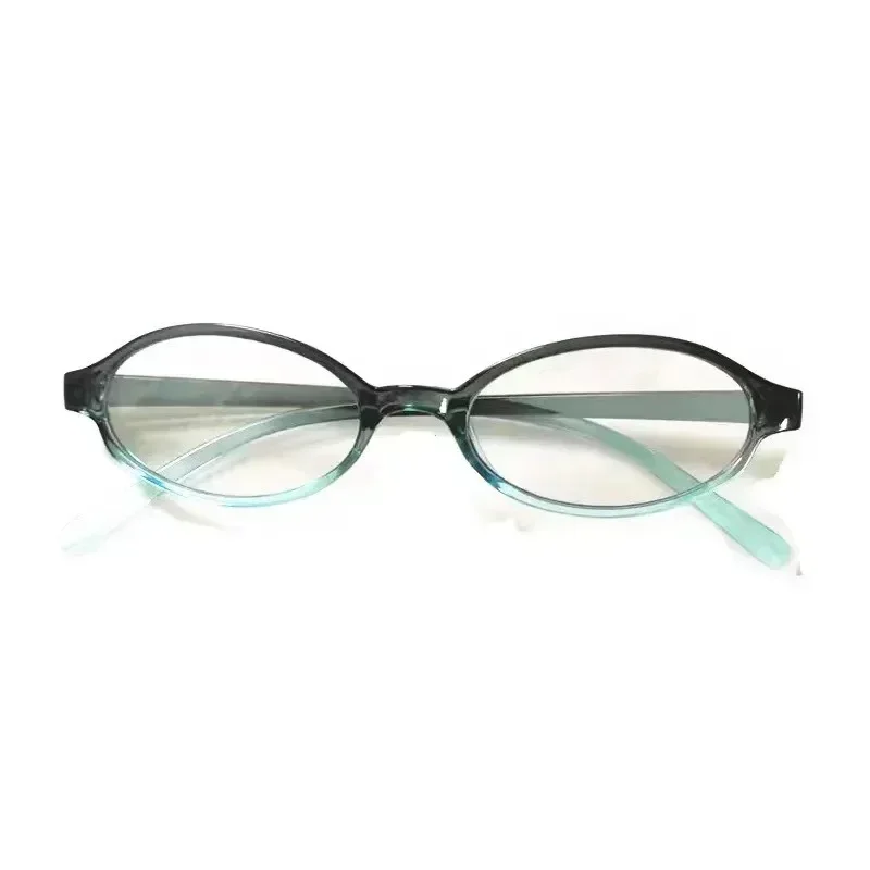 Japanese Retro Oval Glasses Frame for Women Y2K Ins No Makeup Plain Glasses Men Girls Eyewear Cute Decorative Computer Glasses