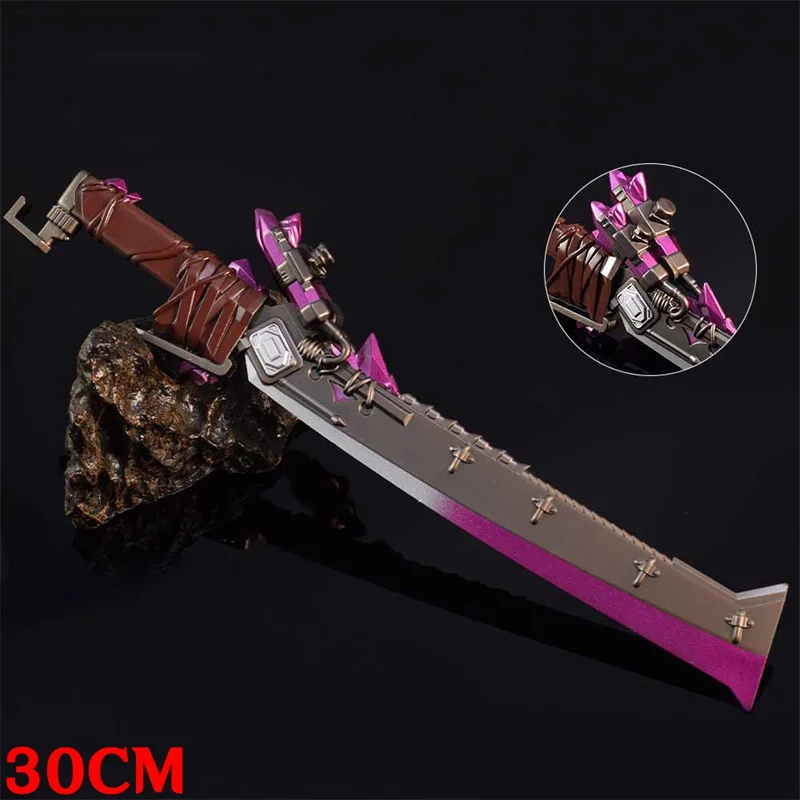 30 см курица ужин игра PUBG пламенный нож металлическая модель реквизит для косплея меч Коллекционные настольные украшения подарки игрушки для мальчиков