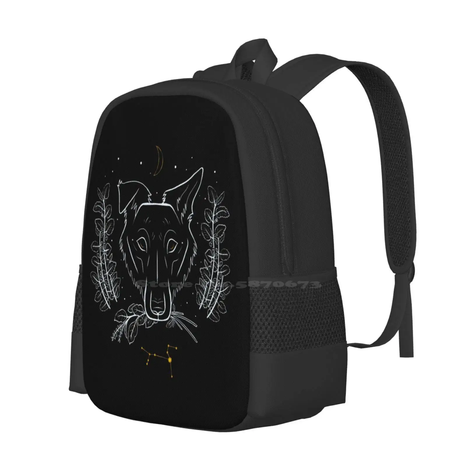 Familiar Series: Canis Hot Sale Schoolbag Backpack Fashion Bags Dogs Herbs Witchcraft Familiar