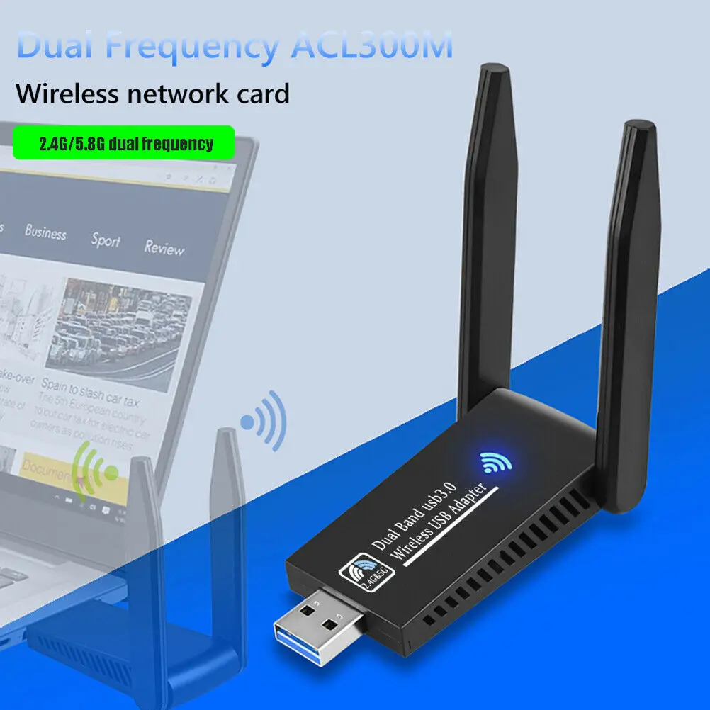 1300 Mbps WiFi Adapter USB 3.0 2.4/5 GHz Dual Band Wireless USB Adapter For Desktop Laptop Windows Mac Linux Wireless AP hotspot