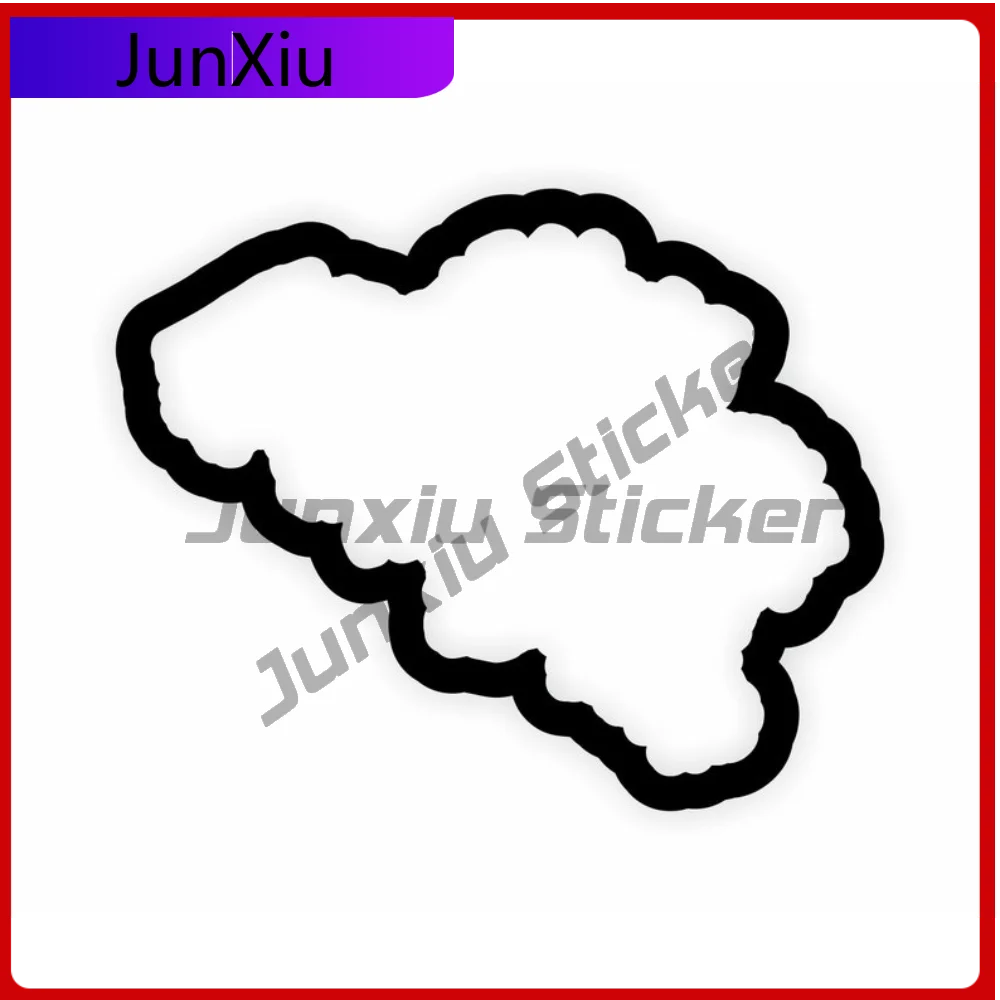 

Наклейка с контуром Бельгии, долговечный внешний декор для мотоцикла, настенный декор с защитой от солнца, автомобильные аксессуары, внешний декор