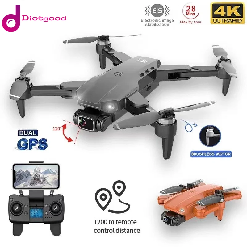 L900 Pro GPS Drone 4K profesjonalny podwójny aparat HD 5G Wifi fotografia bezszczotkowa składany Quadcopter RC odległość 1.2KM Dron zabawka