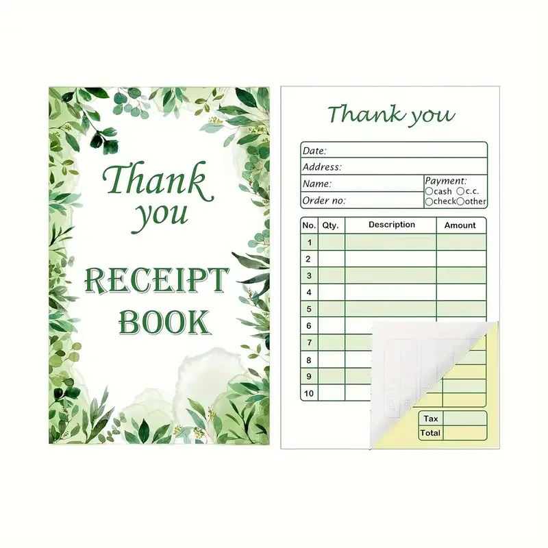 Thank You for Your Support: 50pcs Small Business Receipt Book Set, 3.5x5.5