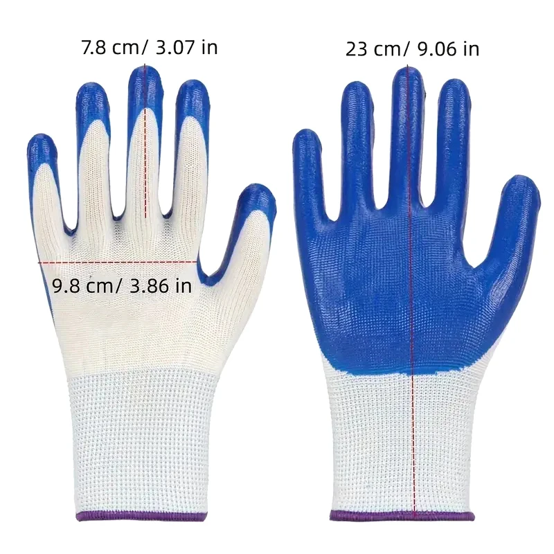 1 paire de gants de travail en caoutchouc, colle à tremper, en Latex fin, antidérapant, résistant à l'usure, épais, fins, gants de Protection du travail