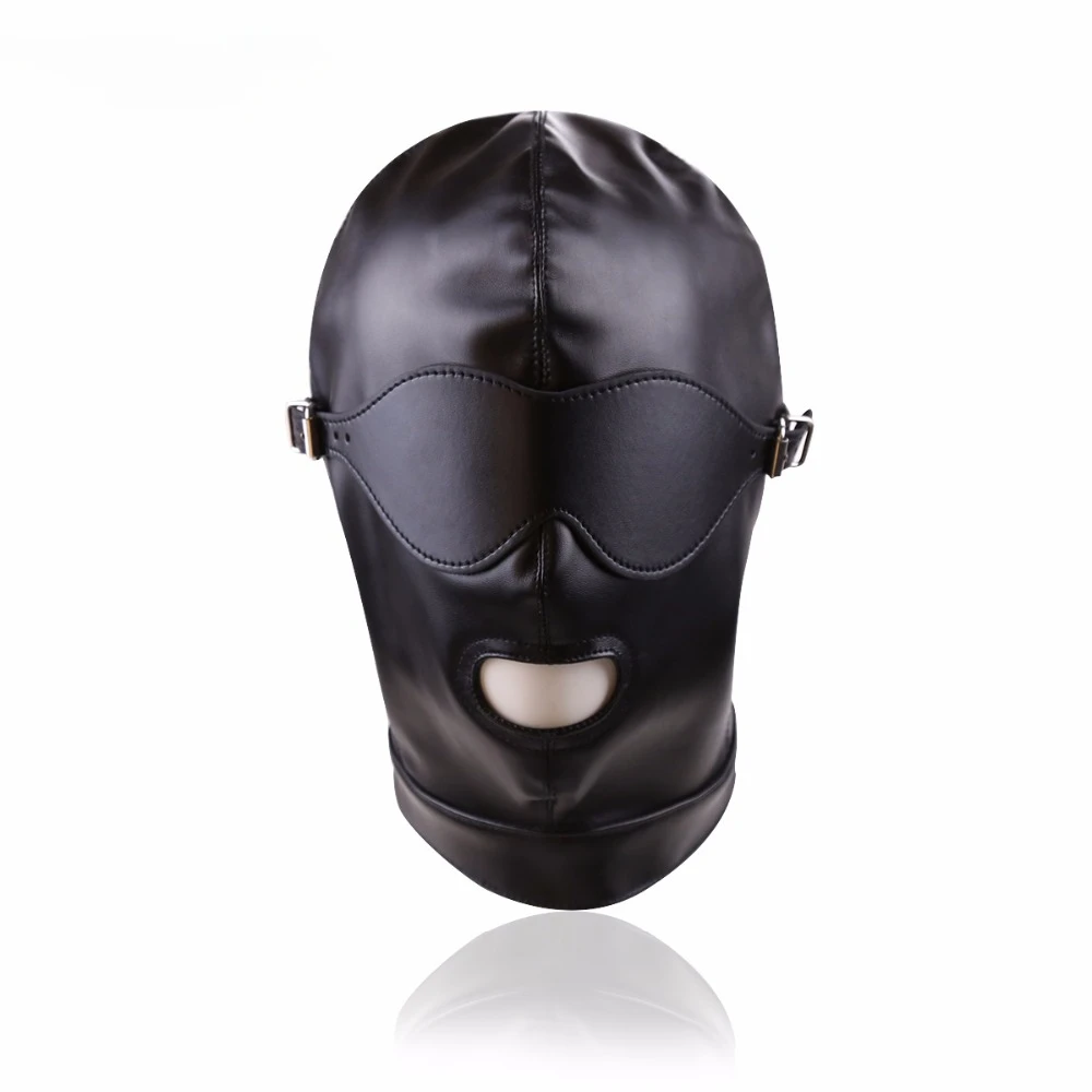 

Leather Eye Mask Restraint Mask Dog Headgears Head Hoods Fully Enclosed Erotic Fetish BDSM Couples Slave Sex Bondage