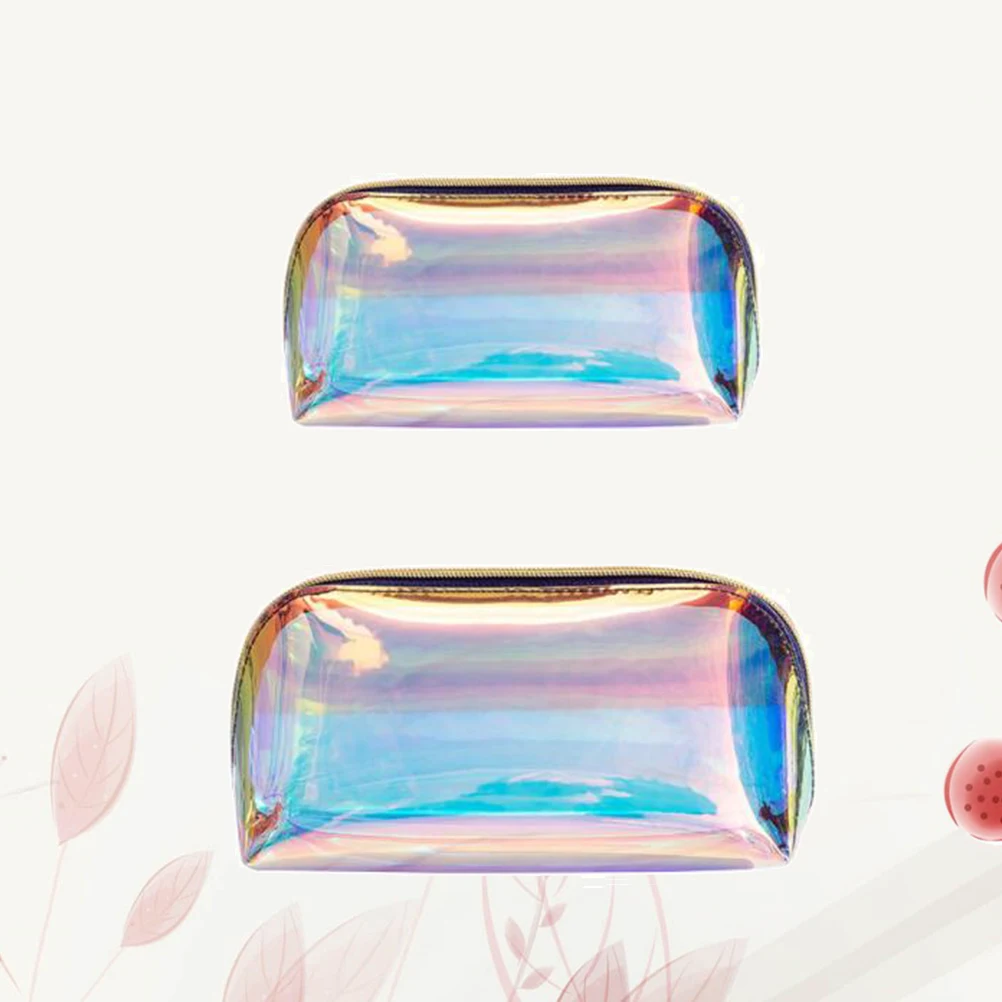 

2 Pcs Waterproof Bag Women Handbag Makeup Clear Transparent Handbags for