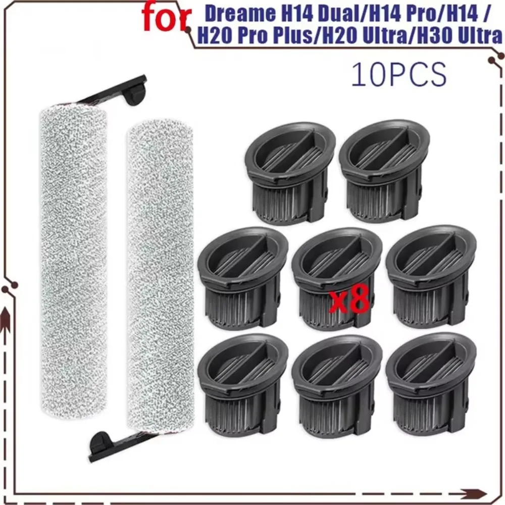 EAS-For Dreame H14 Dual / H14 Pro / H14 / H20 Pro Plus / H20 Ultra / H30 Ultra Vacuum Parts Main Roller Brush Filter