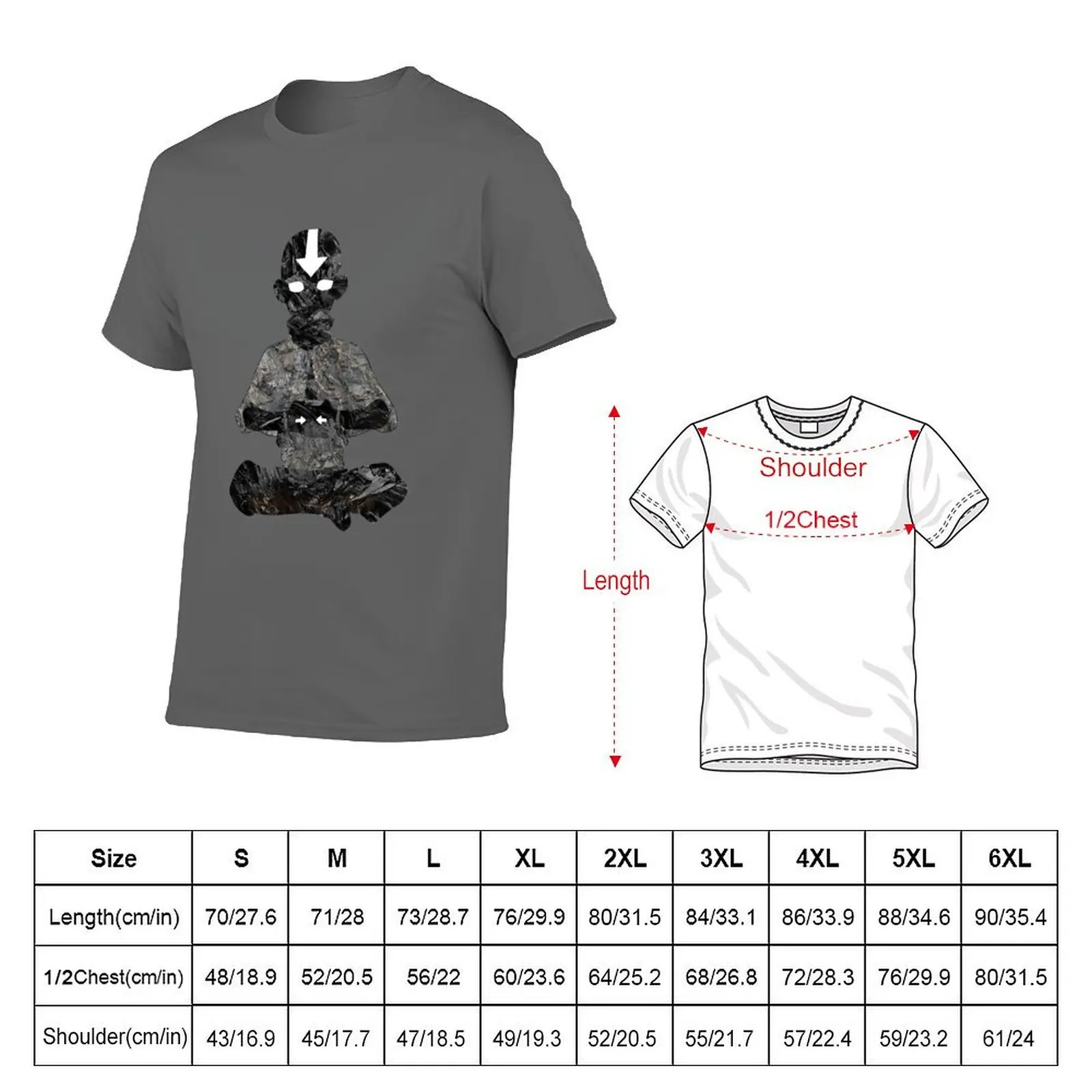 Avatar: The Last Airbender Aang avatar state Earth T-Shirt anime stuff mens white t shirts