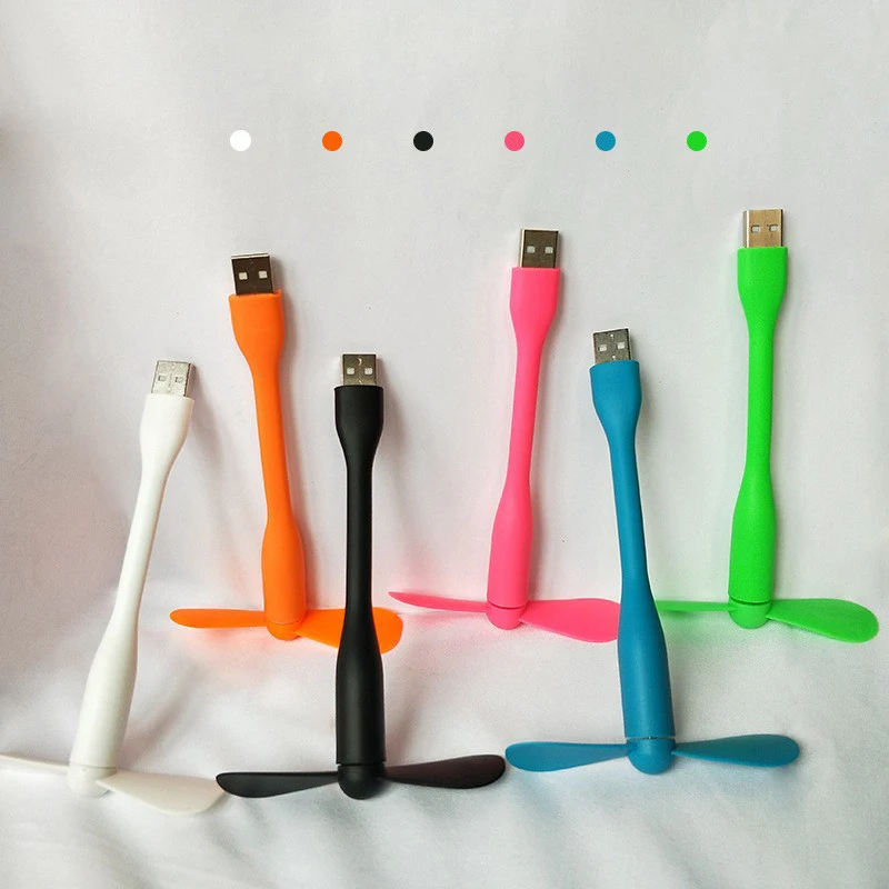 USB Small Fan Flexible Bendable Fan For Power Bank Laptop PC AC Charger Portable Hand Cool Mini Fan For Computer Summer Gadget