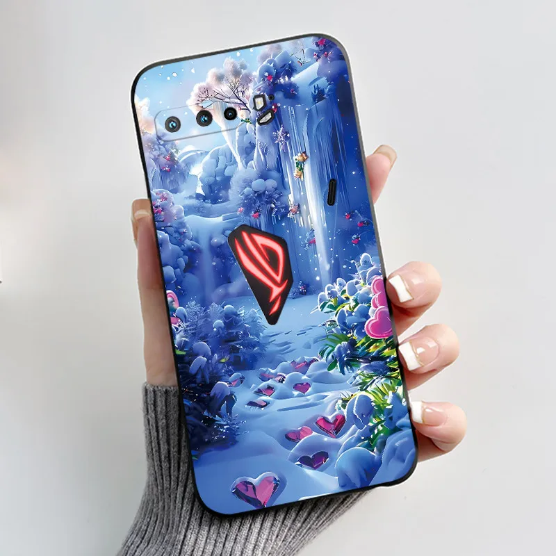 Casing For Asus ROG Phone 3 ZS661KS I003D I003DD Case Aesthetic Fashion Cute Cat Soft Silicone Black TPU Shockproof Back Cover - view 2