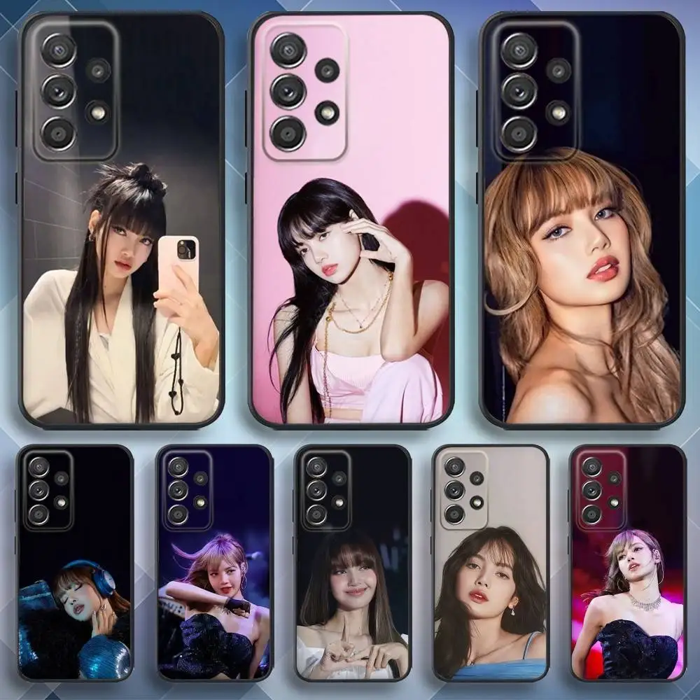 

L-Lisa Rockstar Singer Phone Case For Samsung S25,S24,S21,S22,S23,S30,Ultra,S20,Plus,Fe,Lite,Note,10,9,5G Black Cover