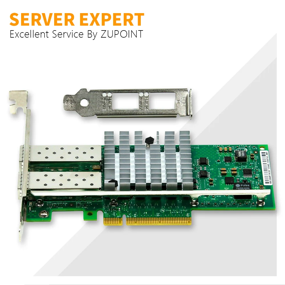 ZUPOINT X520-DA2 10Gbps Dual Port PCI-E E10G42BTDA Ethernet Server Adapter Network Card