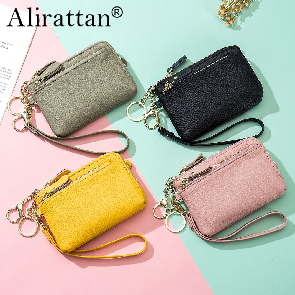 

Alirattan Genuine Leather Bags for Women Minimalist Zero Wallet Multifunctional Handheld Zero Wallet Mini Handbag Wholesale