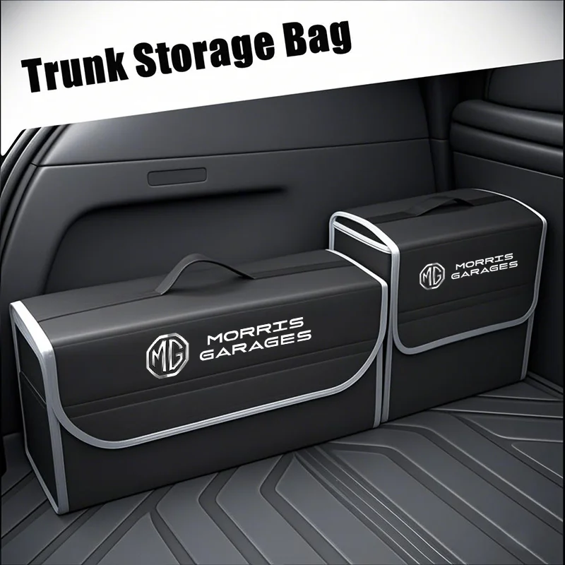 Caixa de armazenamento dobrável para porta-malas de carro, organizador de pano de feltro, bolsa de arrumação para garagens morris mg zs 5 7 6 cyberster mg4 ev es5 hs one gt gs