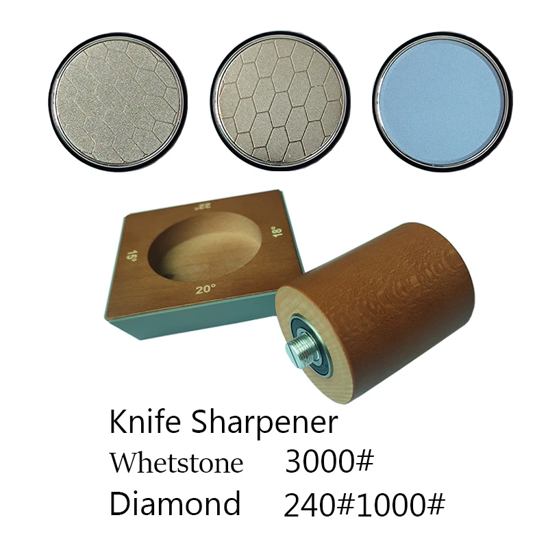 Rollmesser-Schärfset zum Schärfen gerader Rollenmesser mit Industrie-Diamanten, Kochmesser-Set