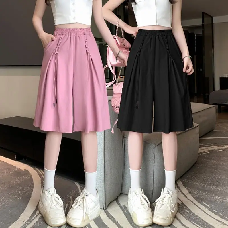 

Мужские повседневные брюки больших размеров, свободного кроя, прямые, длиной до колена, летние, дышащие, комфортные, в китайском стиле