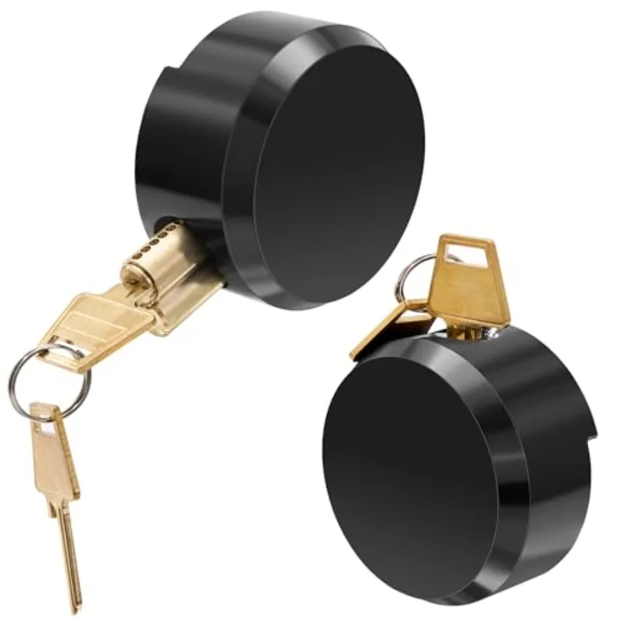 

Heavy Duty Hidden Shackle Puck Lock, Hidden Shackle Padlocks Keyed Alike Trailer Puck Padlocks with Enlarged Lock for Vans Blac