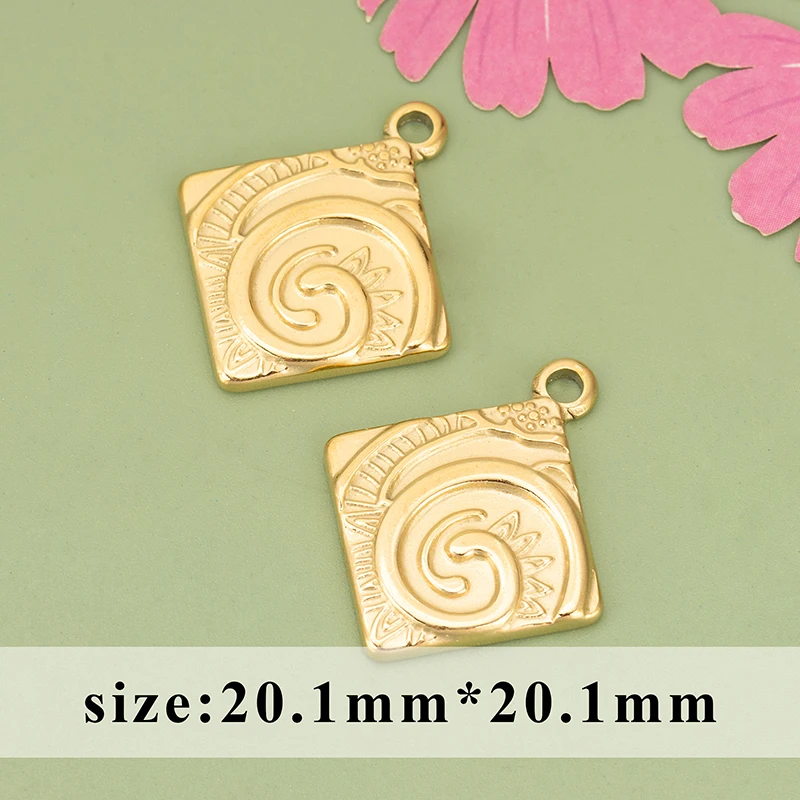 assoonas MF07, Schmuckzubehör, 316L-Edelstahl, nickelfrei, handgefertigt, Anhänger, Schmuckherstellung, DIY-Anhänger, 4 Stück/Set. – Detail 7
