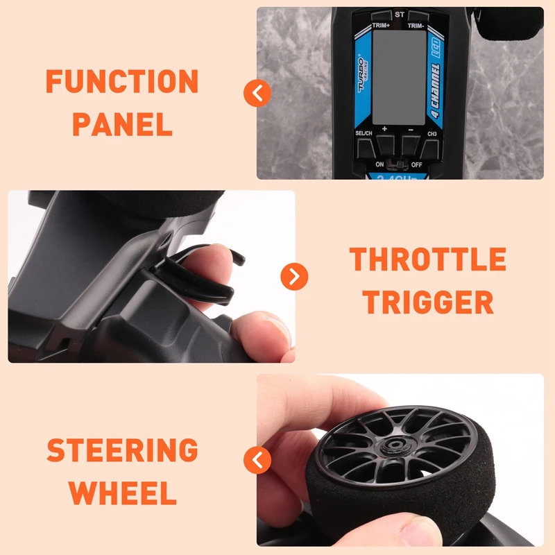 

Модель P32 Turbo Racing 91803G-C 2.4G 4CH VT Systeem ЖК-дисплей Радио Zender Afstandsbediening Met Ontvanger Voor Rc Auto Boot