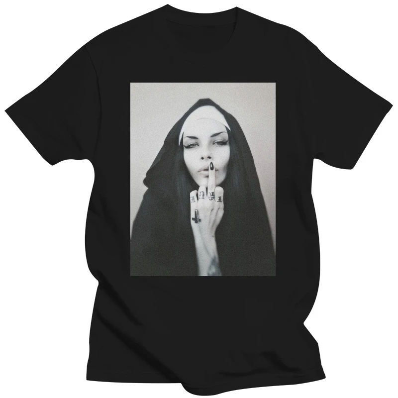 T-Shirt Naughty Nun Sexy Antichrist Crowley Pablo Cross Tee hawaiin shirt