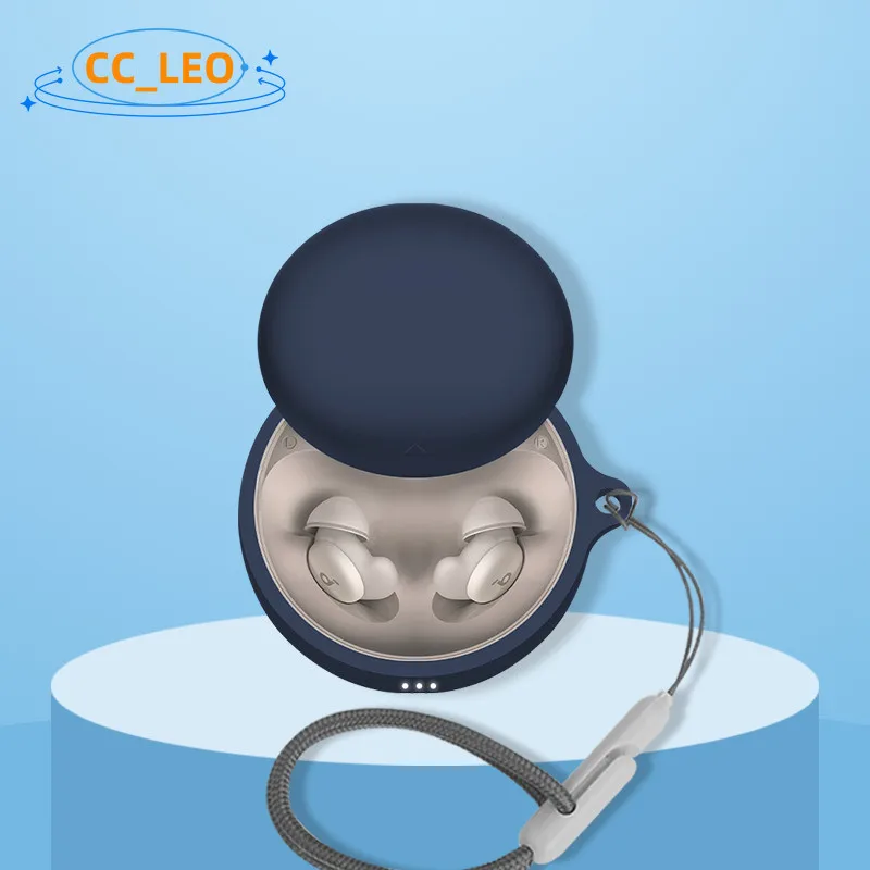 For Anker Soundcore Sleep A20 Silicone Soft Case Anker Soundcore Sleep A20 Shockproof Shell Protective Cover Cute Lanyard