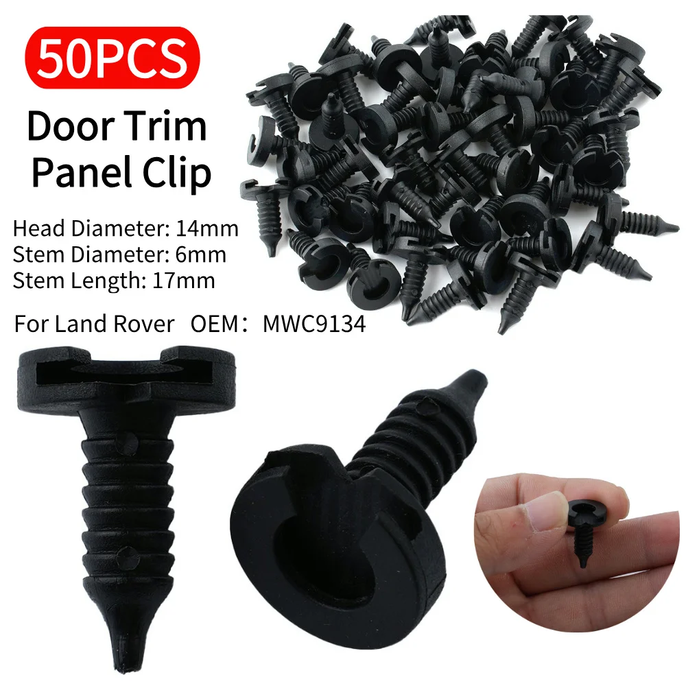 50pcs Door Trim Panel Clip For Land Rover for Discovery for Range Rover MWC9134 Auto Fastener Clip Car Fender Push Retainer Pin