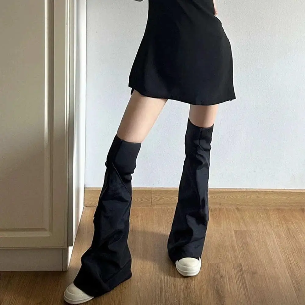 

Однотонные черно-белые высокие носки до бедра Y2K, сексуальные утягивающие чулки для похудения, японская Лолита, милая девушка, гетры выше колена, чехлы