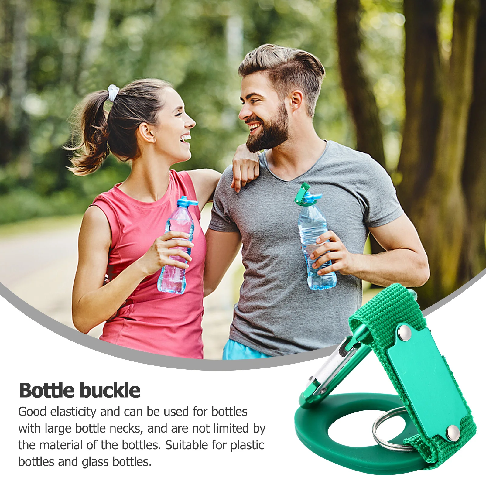 

5Pcs Water Bottle Buckles Portable Silicone Elastic Strap Durable Outdoor Hiking Camping Backpack Clip Holder Key Ring Carrier