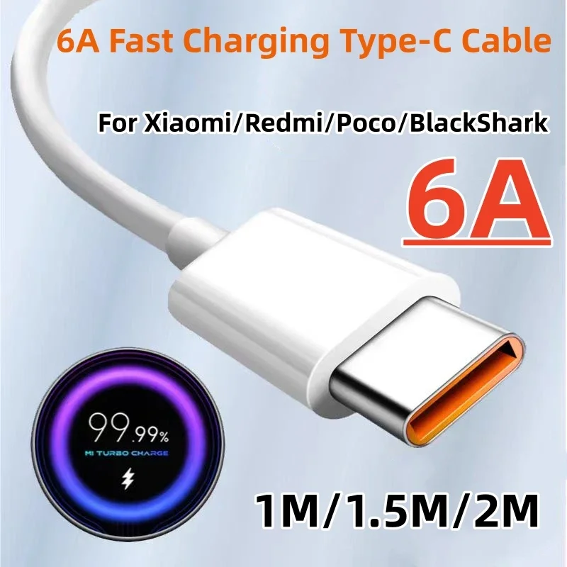 

Original Xiaomi 6A 120W 67W 33W USB Type C Cable Turbo Charger Wire Mi 13 12 11 Pro Redmi Note 12 11 Pro Plus POCO F5 BlackShark