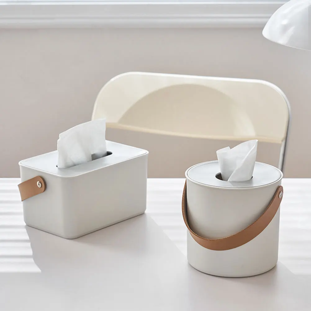 

Tissue Box Paper Towel Holder Bathroom Dispenser Modern Napkin Container Non Slip Easy Clean ABS Material Multi Purpose