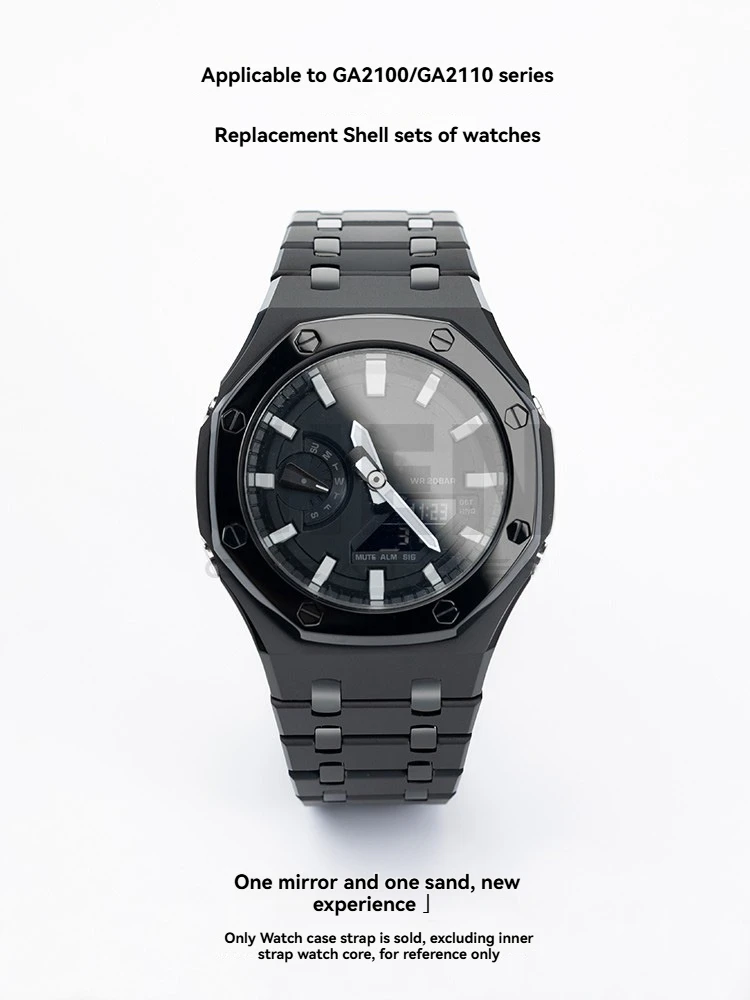 For Casio G-SHOCK Farm Oak GA2100 GA2110 GA-B2100 Stainless Steel watch Case Strap GA-2100 Mod kit Metal bezel watch band set