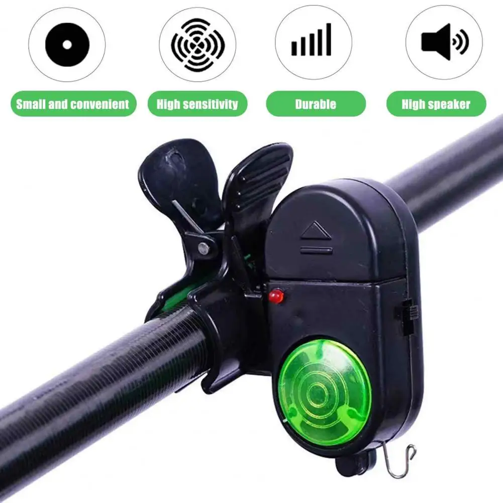 

2Pcs Fishing Bite Alarm Lamp with Silicone Clip 80dB Night Fishing Alert Light Sensitive Bite Indicator Angling Accessories
