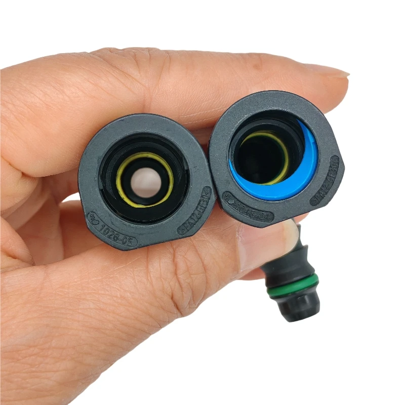 high quality 9.89mm ID8 90 degree SAE 10 Fuel pipe joint plastic fittings Fuel line quick connector for VW for Volkswa 2pcs