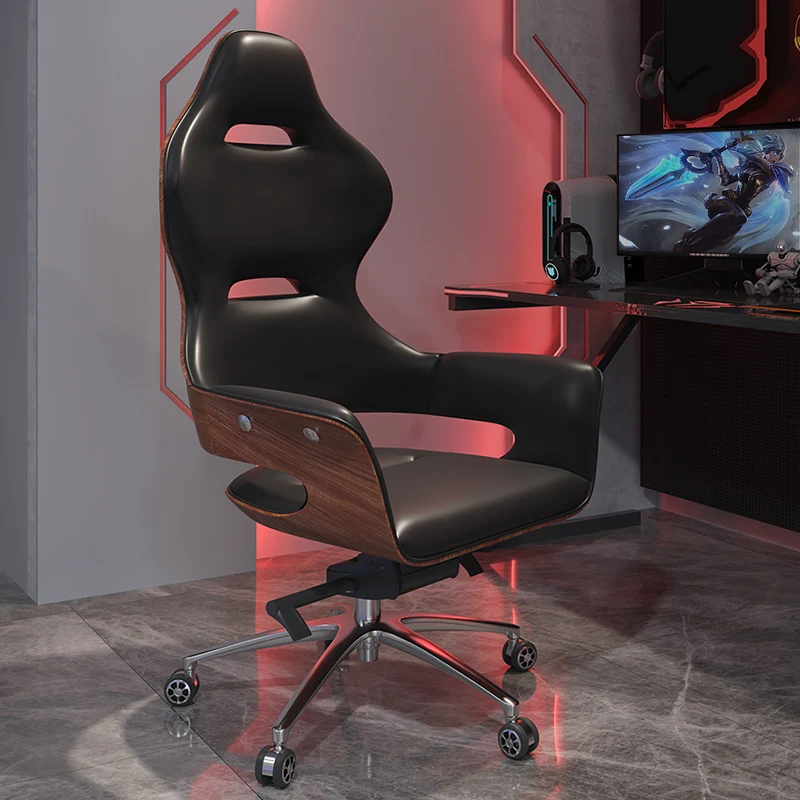 Modern Luxury Gaming Chair Leather Sofa Chair With Swivel Base for Home Office Furniture Leisure Chair