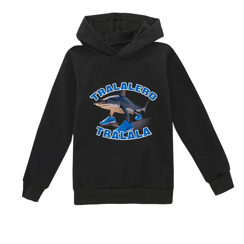 

Tralalero Tralala Divertido Shark Clothes Kids Tung Tung Sahur Толстовка с капюшоном Junior Boy Толстовки с капюшоном для девочек Пальто с длинными рукавами