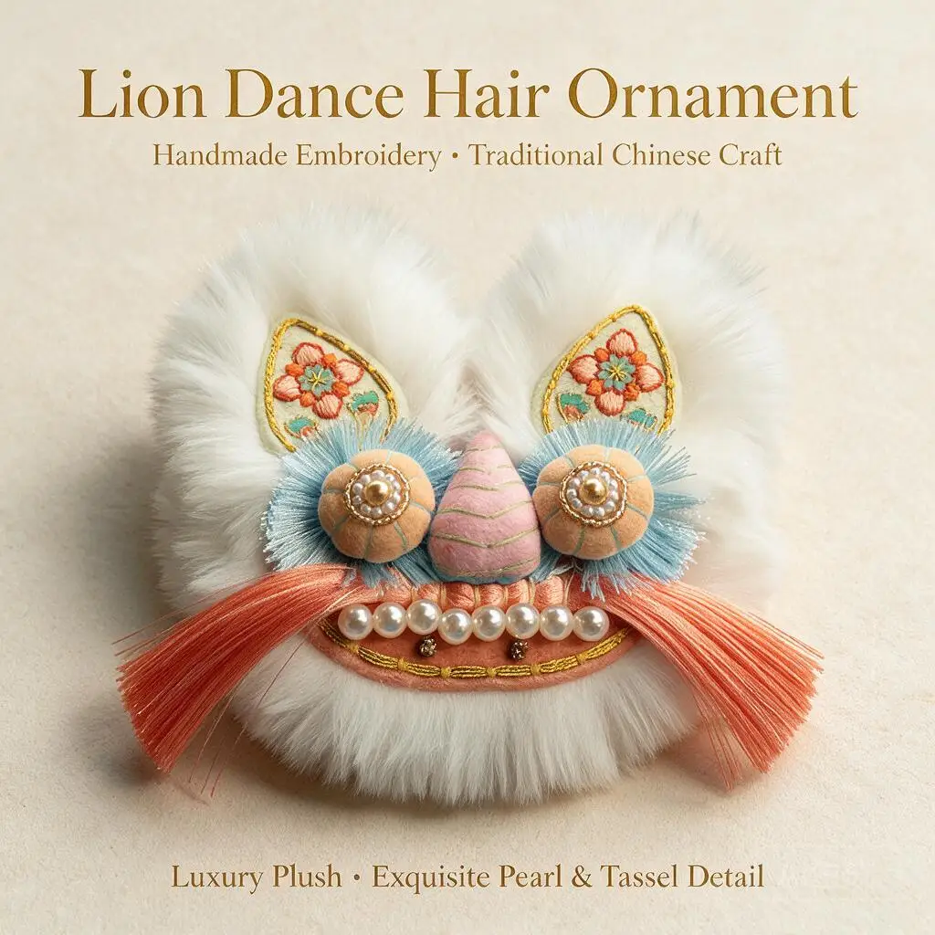 Diy Chinese New Year Dragon Tiger Head Embroidery Handmade Craft Kit Crossbody Bag Coin Purse Cute Tassel Pendant Holiday Gift