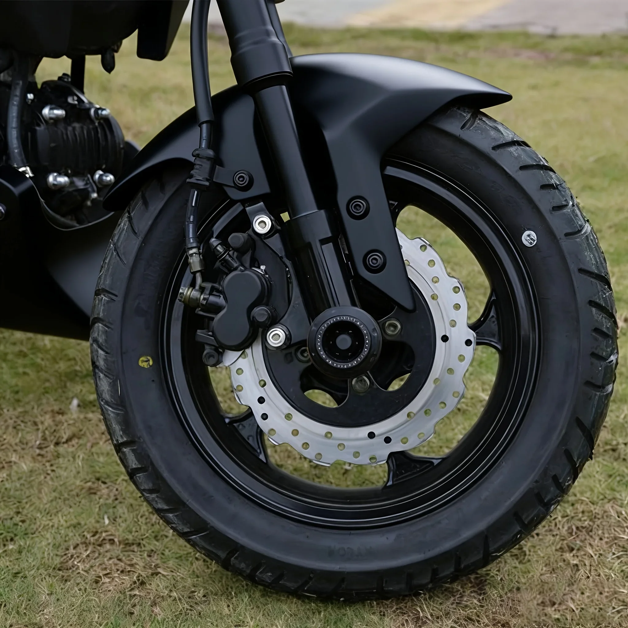 4 Stück Universelle Motorrad-Vorderrad-Gabel-Schutzpolster aus Legierung, Kollisionsschutz, Sturzschutz-Zubehör – Detail 1