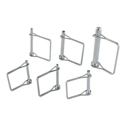 Stainless Steel 316 Square Shaft Locking Lock Pin Safety Coupler Pin Retainer Farm Trailers Wagons Lawn Garden Auto Car Trailer