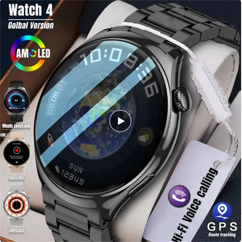 New Smart Watch NFC Smart Watch Men's and Women's GPS Tracker Compass 4G Local Suitable for Huawei Watch 4 AMOLED Screen