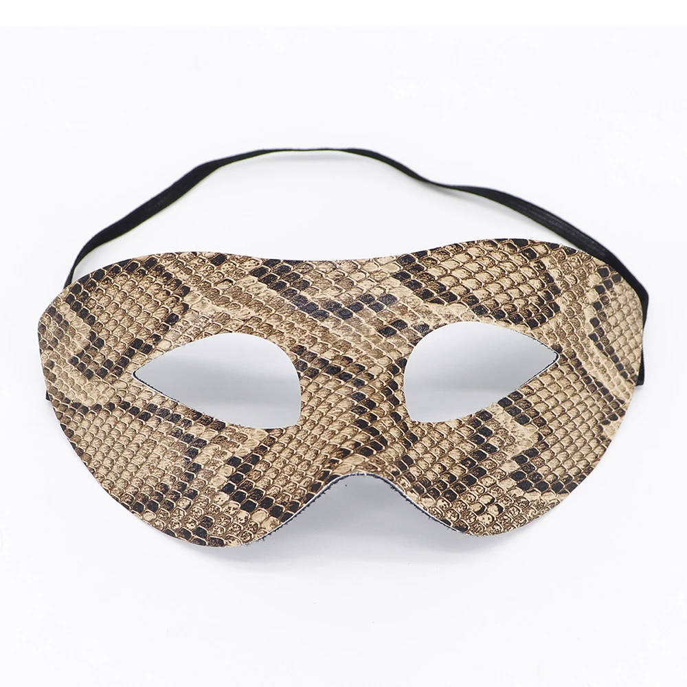 พิมพ์งูหน้ากากครึ่งหน้าคอสเพลย์หน้ากาก Masquerade สําหรับผู้ชายผู้หญิงคู่เซ็กซี่ตาผู้ใหญ่อุปกรณ์เกม