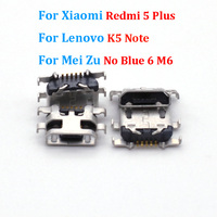 10Pcs Micro USB Charging Dock Charger Connector For Xiaomi Hongmi 5Plus Redmi 5 Plus Meizu Mei Zu M6 No Blue 6 Lenovo K5 Note