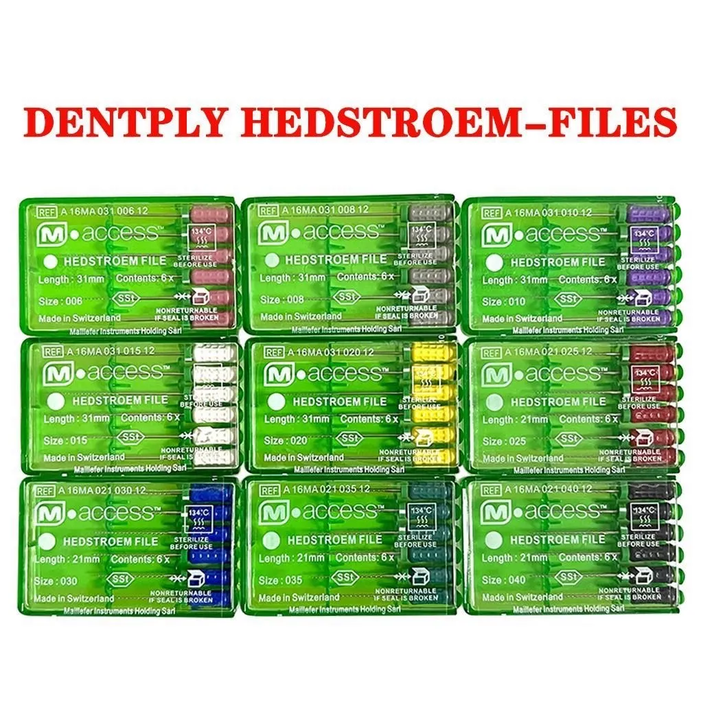 Dentsply Original Dental Full Model 21/25/28/31mm 6-80# Stainless Steel Root Canal Files for Dental Clinics Orthodontic Tools