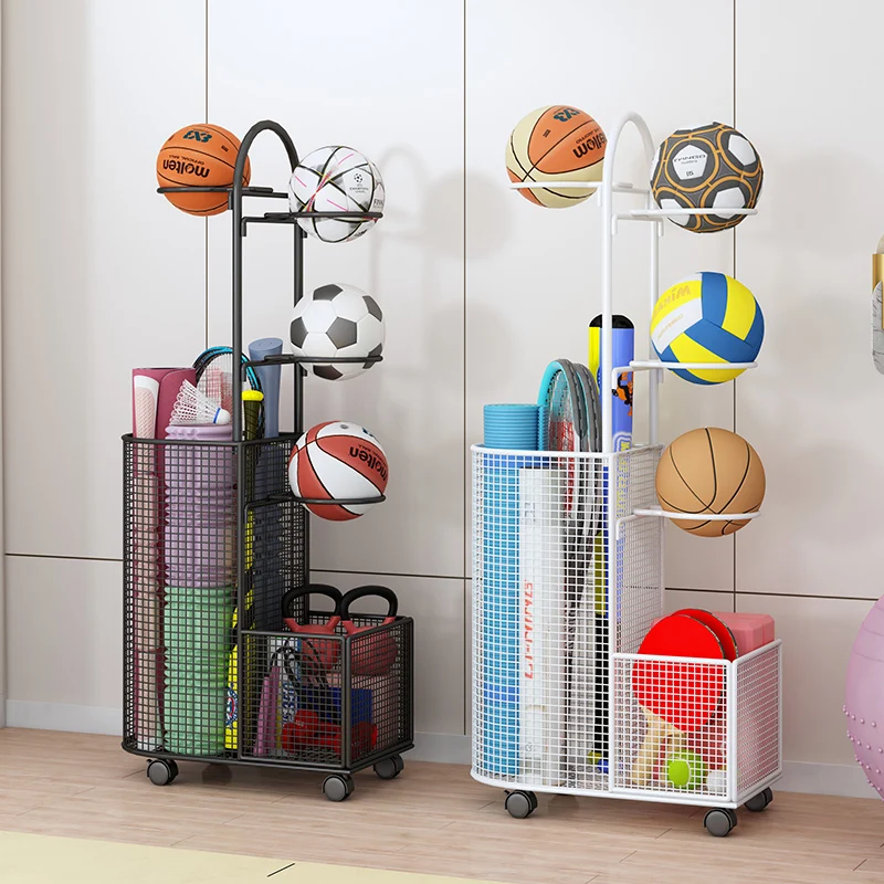 sports-equipment-storage-rack-basketball-floor-standing-toy-organizer-for-kindergarten-home-fitness-yoga-mat-holder