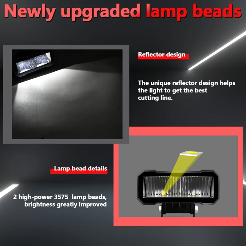 

Reliable-5 Inch LED Pods Light Headlights LED Driving Spot Light Fog Light For Off-Road ATV UTV Truck Boat 80W 8000LM Work Light