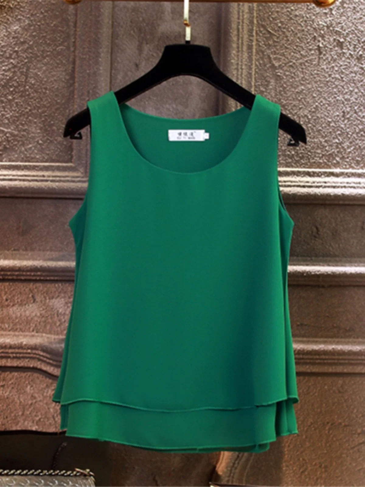 

Summer 2025 Korean Sle plus Size Loose Fitting Svel Women's Top Base Layer Tank Vest Cover Belly Chiffon irt