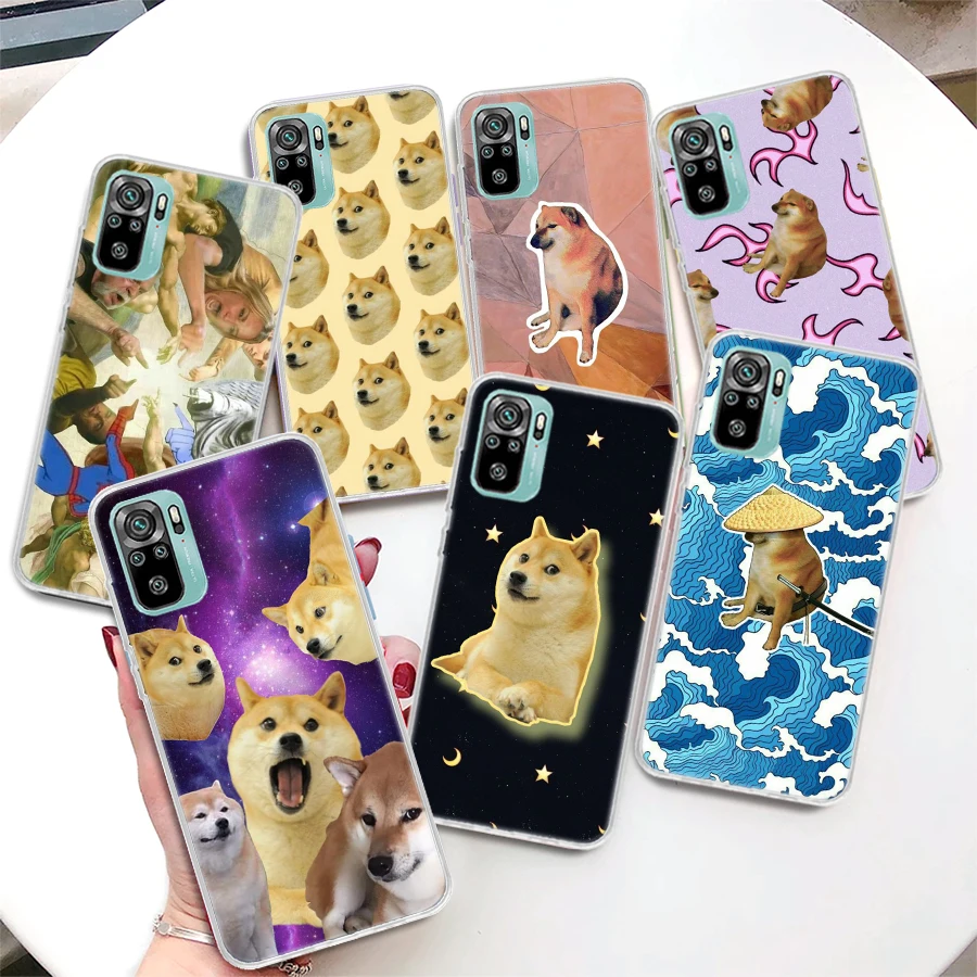 Funny Sad Shiba Inu Dog Coque Phone Case For Xiaomi Redmi 12 10 9 9A 9C 9T 12C 8 8A 7 7A 10A 10C 6 6A K20 K30 K40 Pro S2 Soft