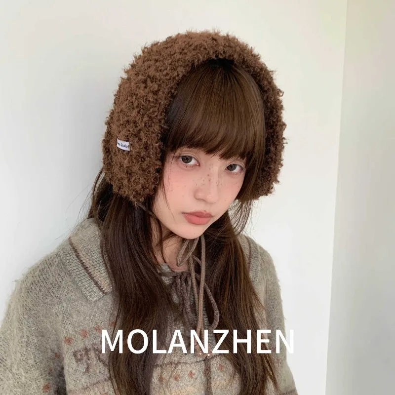 غطاء للأذنين محبوك سميك ودافئ قبعات شتوية لطيفة وعصرية من Lei Feng للنساء قبعات خارجية غير رسمية ومتعددة الاستخدامات #4