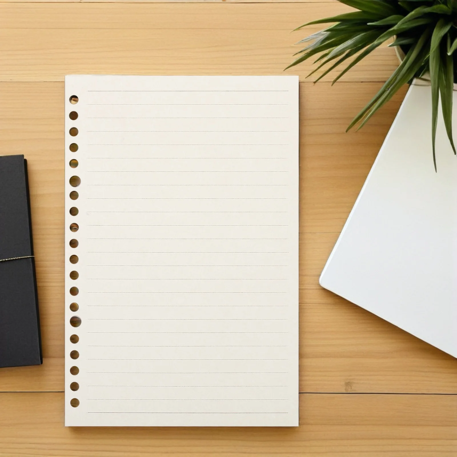 

60pcs A5 Thickened Grid Refill Paper Bleed-Proof Loose Leaf Filler Inserts Binder Compatible Writing Sheets For Journal Notebook
