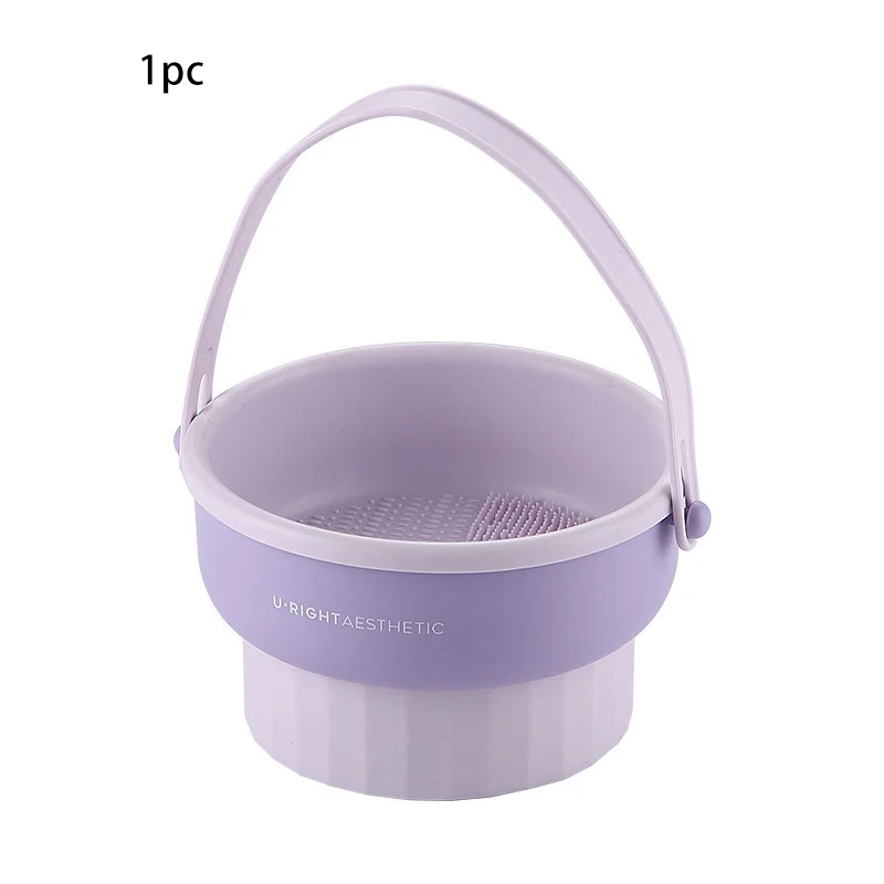 Silicone Makeup Brush & Sponge Cleaning Box - All-in-One Cleaning, Drying & Storage, Beauty Tool Use brush holder makeup