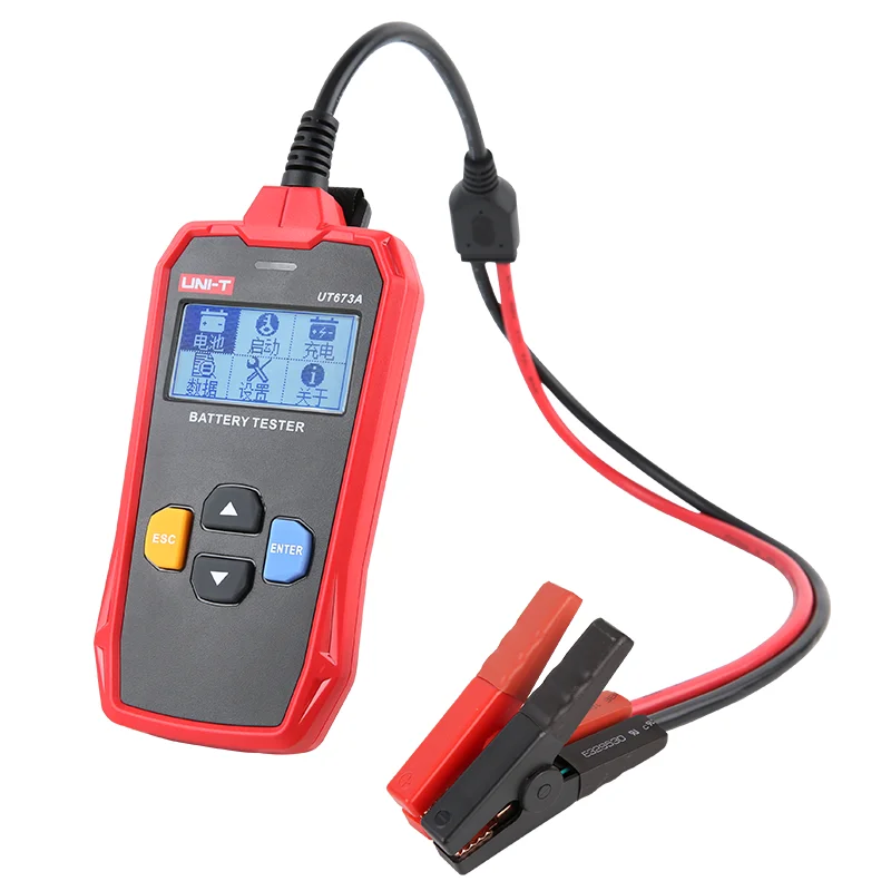 UNI-T UT673A Car Battery Tester Charger Analyzer 12V 24V Voltage Battery Test Car Battery Tester Charging Scanner Tool